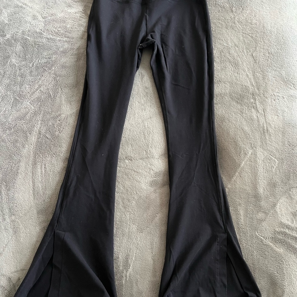 Splits59 Black Split- Flared Leggings